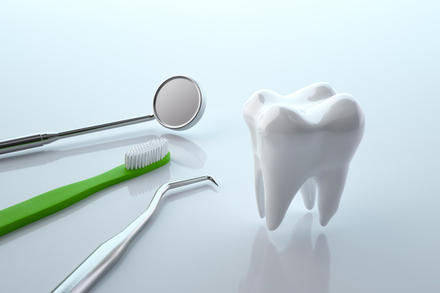 子どもの歯と歯科治療器具